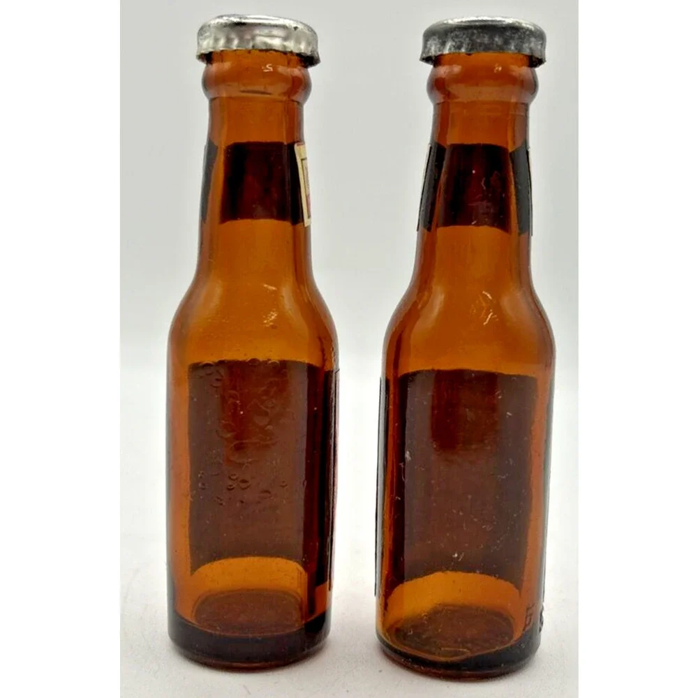 Vintage‎ Retro Salt and Pepper Shakers Fallstaff Beer Bottle U260/9